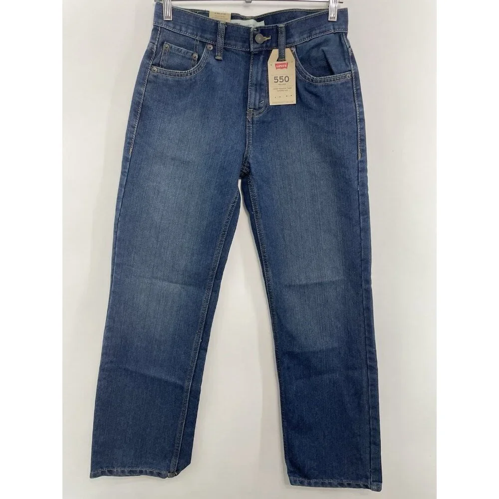 Levi’s 550 Jeans Relaxed Tapered Leg Denim Kids Youth‎ 14R 27x27